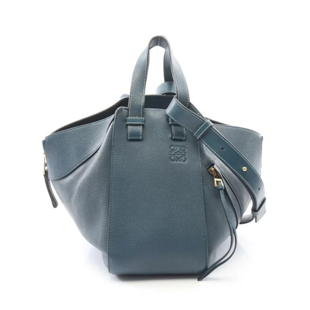 Loewe HAMMOCK Handbag Leather Blue